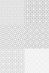 Set of seamless patterns with traditional ornament
