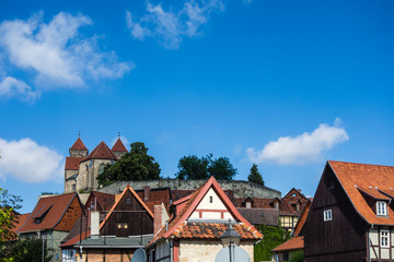 Fototapeta na wymiar Schlossberg in Quedlinburg