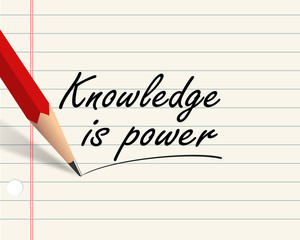 Pencil paper - knowledge is power