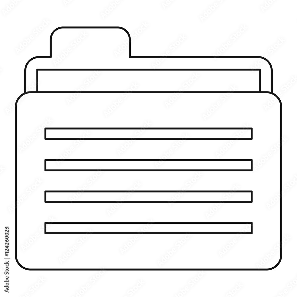Aufkleber folder icon. outline illustration of folder vector icon for web