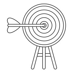 Target icon. Outline illustration of target vector icon for web