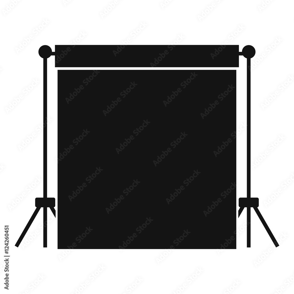 Poster studio backdrop icon. simple illustration of white studio backdrop vector icon for web
