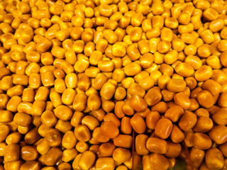 colorful candies and jellies as background