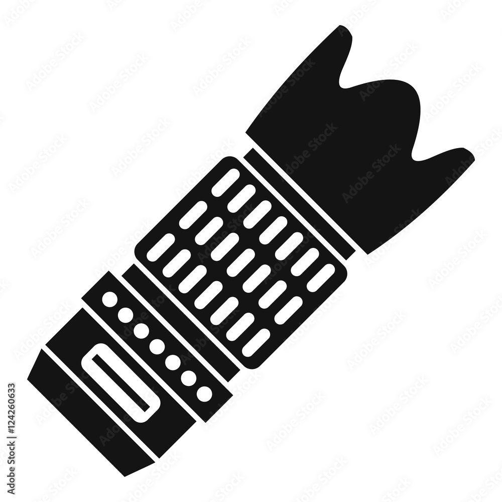 Aufkleber interchangeable lens for camera icon. simple illustration of interchangeable lens vector icon for we