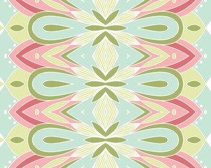 symmetrical geometric seamless pattern. Design element for art. 