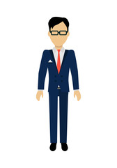 Man Character Template Vector Illustration.