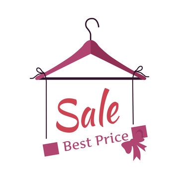 Best Price Sale Banner Fashionable Clothes. Vector