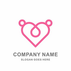 Love Care People Peace Community Stock Vector Logo Design Template