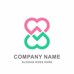 Infinity Love Care Stock Vector Logo Design Template