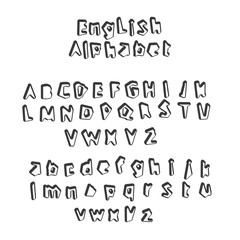 english alphabet vector