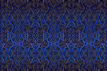 texture, background abstract embossed symmetrical pattern Victorian style vector illustration