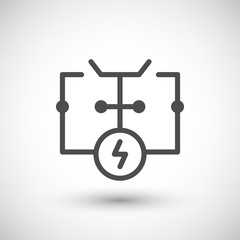 Electrical scheme line icon