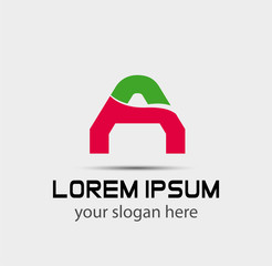 Letter a logo icon design template elements
