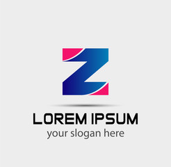 Set of alphabet symbols and elements of letter Z, such a logo
