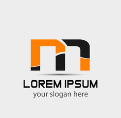 Logo m letter Vector illustration design template
