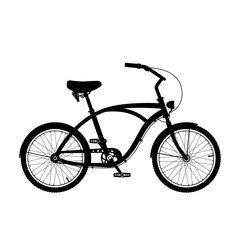 Cruiser bicycle silhouette