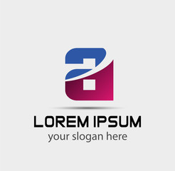 Abstract letter A logo icon design
