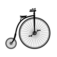 Old bicycle silhouette