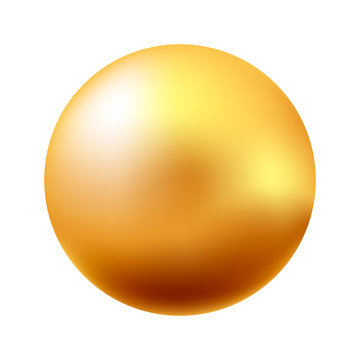 Vector illustration of gold ball