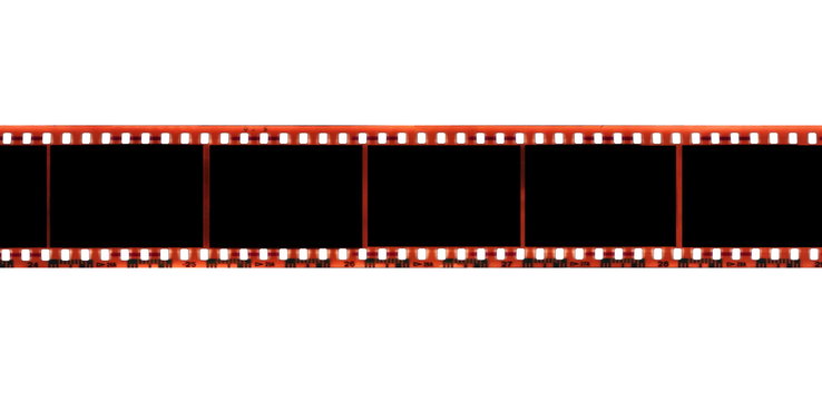 blank film strip isolated on white