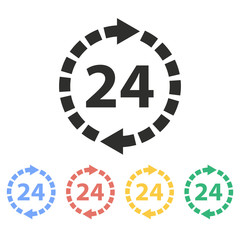 24 hour service - vector icon.