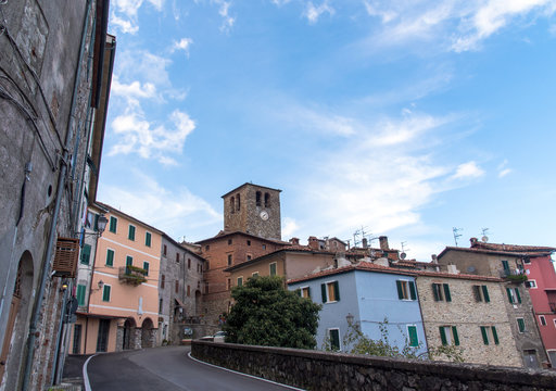 tuscan village of Montieri, italy