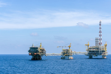 oil rig or platform at oilfield in Malaysia