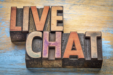 live chat word abstract