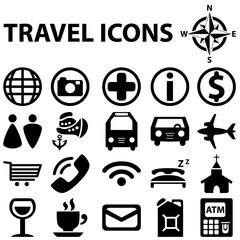 Travel icons set