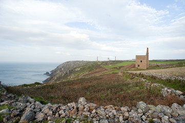 Fototapeta na wymiar World heritage mining landscape Cornwall