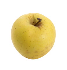 yellow apple isolated on white, with clipping path