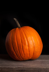 Halloween pumpkin on a black background