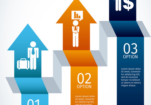 Blue and Orange Business Growth Infographic Template