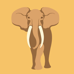 Fototapeta premium adult elephant vector illustration style Flat
