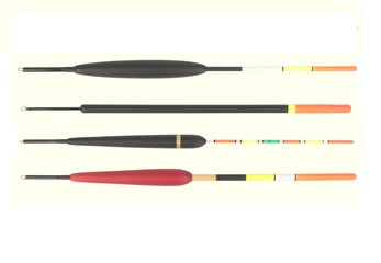 Fishing floats on a white background. © chernomorecpavel