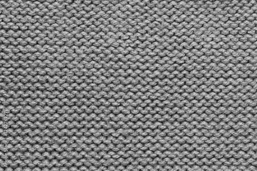 Poster grey knitting wool texture for pattern and background