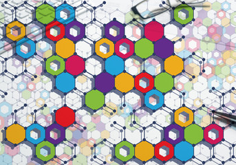 Colorful geometric backdrop