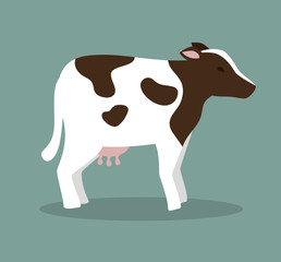 cow animal farm icon vector illustration design