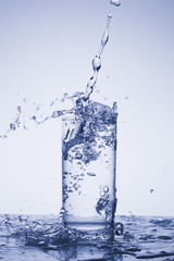 Water droplets, splashes, sprays