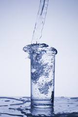 Water droplets, splashes, sprays