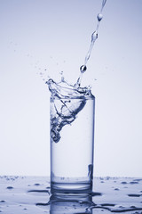 Water droplets, splashes, sprays