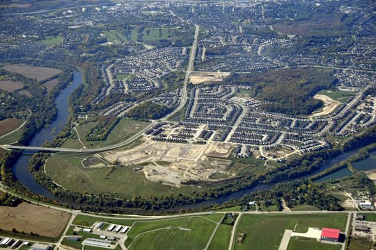 Aerial View Of The Kitchener Waterloo Region In Ontario Canada