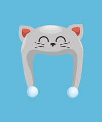 winter holidays hat isolated icon vector illustration design