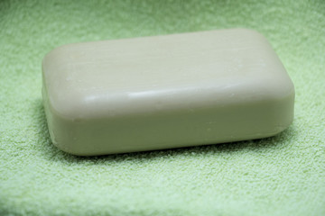 soap bar on towel