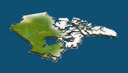 Canada 3D Map illustration