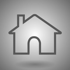 House icon vector illustration on gray background