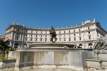 Obraz na płótnie Canvas Piazza della Repubblica and Fountain of the Naiads, 