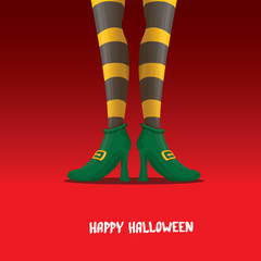 vector witch legs halloween background