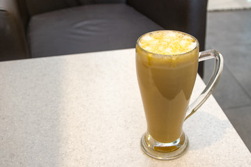 hot caramel macchiato coffee