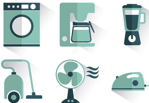 9 Teal Home Appliance Icons